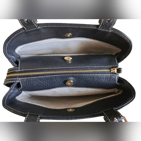 Dooney & Bourke Black Shoulder Bag With Monogram Pattern